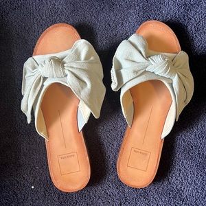 Blue bow dolce vita sandals